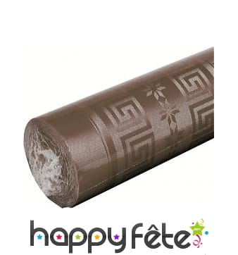 Nappe chocolat damassée 1.20m x 6 m