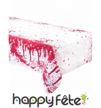 Nappe ensanglantée en plastique fin de 270x140 cm