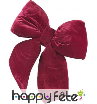 Noeud en velours bordeaux de 40 cm