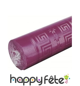 Nappe fuchsia damassée 1.20m x 6 m