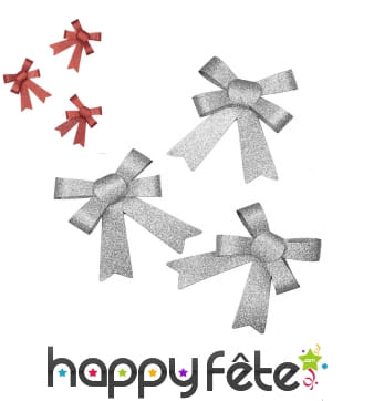 Noeuds pailletés de 14x9cm, par 3