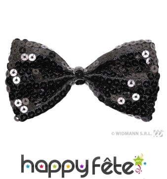 Noeud papillon noir à paillettes