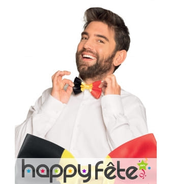 Noeud papillon noir jaune rouge Belgique