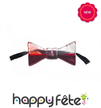Noeud papillon transparent avec faux sang