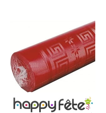 Nappe rouge damassée 1.20m x 6 m