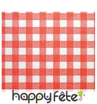 Nappe vichy rouge de 1.20x25 m