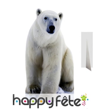 Ours blanc en carton plat