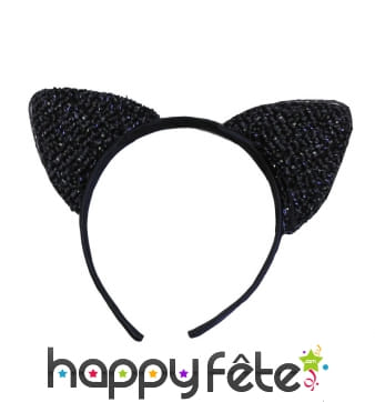 Oreilles de chats velours et paillettes