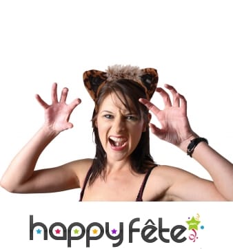 Oreilles de léopard sur serre-tête