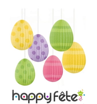Oeufs de Pâques décoratifs à suspendre, 12cm