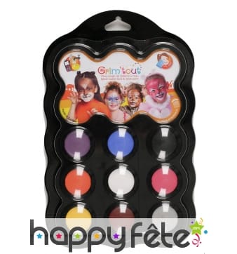 Palette 9 couleurs pour maquillage d'animaux