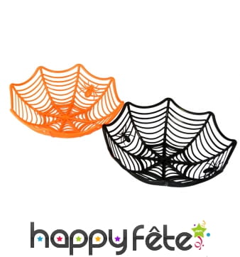 Panier a bonbons en forme de toile d'araignée