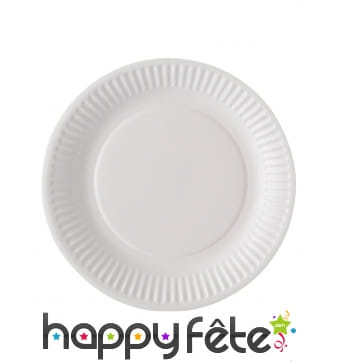 Petites assiettes blanches rondes, par 100