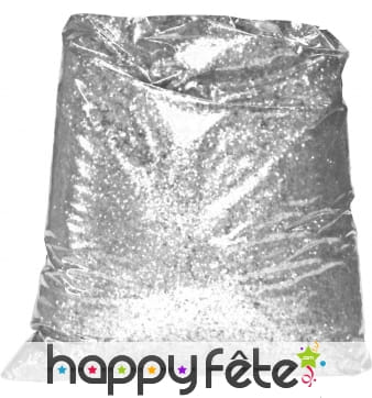 Paillettes argentée en sachet