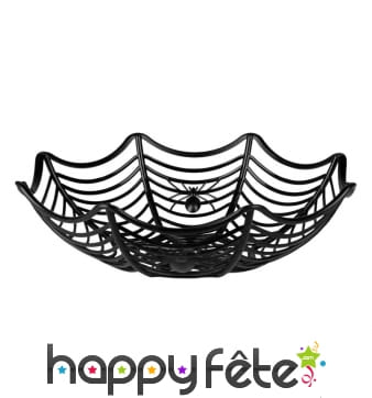 Panier à friandises en forme de toile d'araignée