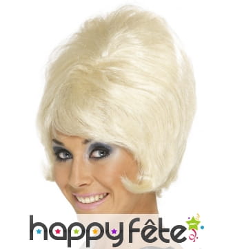 Perruque beehive blonde