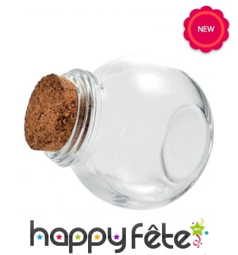 Petite bonbonnière en verre avec bouchon de liège