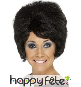 Perruque beehive noire