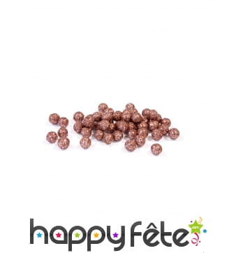 Petites boules roses dorées décoratives de 8mm