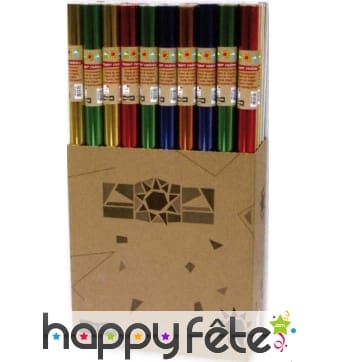 Papier cadeau 1 x 10m face argentée