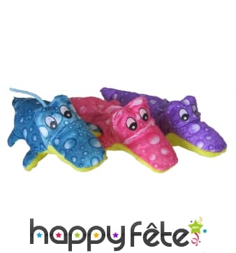 Peluche crocodile coloré