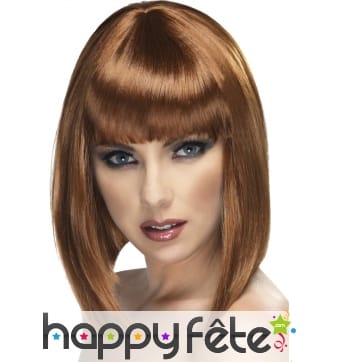 Perruque carré chatain