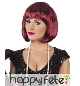 Perruque carré court auburn cabaret