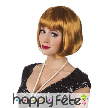 Perruque carré court jaune miel