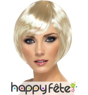 Perruque carré droit blonde