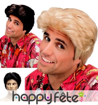 Perruque coupe playboy années 80