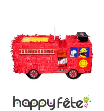 Pinata Camion rouge de Pompier