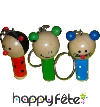 Porte clefs sifflet en bois