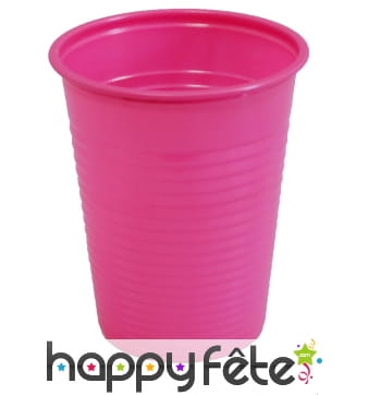 Paquet de 50 gobelets plastique fuchsia