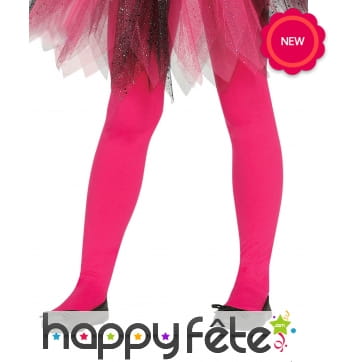 Paire de collants rose fuchsia pour enfant