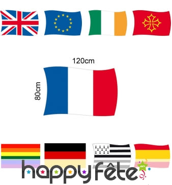 Pavillon drapeau de 80 x 120cm