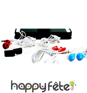 Paire d'écouteurs décorés