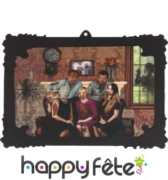 Portrait de famille zombie lenticulaire 3D