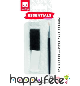 Pinceau de précision, éponge et éponge pour barbe