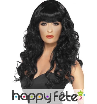 Perruque de sirène noire
