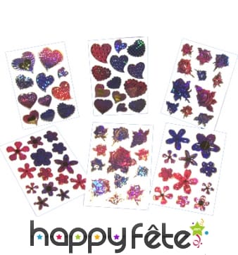 Planche de stickers laser