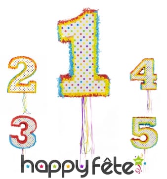 Pinata en forme de chiffre