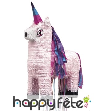 Pinata en forme de Licorne rose