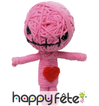 Poupée ficelles amour rose
