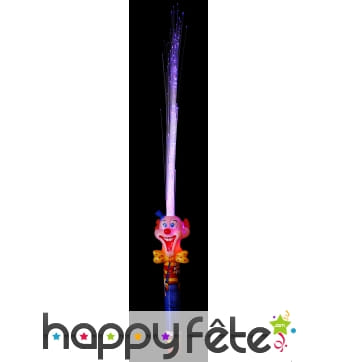 Plumeau fibre optique et t&ecirc;te de clown