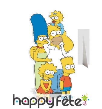 Portrait famille Simpsons en carton taille réelle