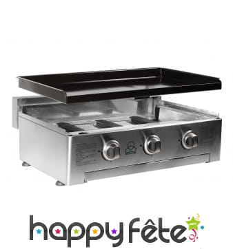 Plancha gaz 3 bruleurs
