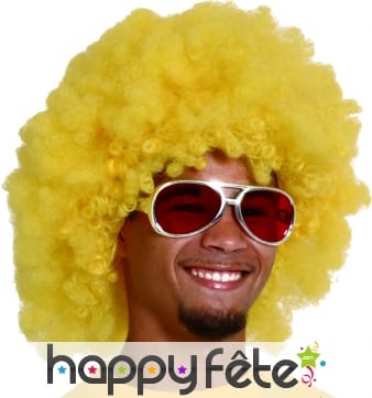 Perruque jaune afro