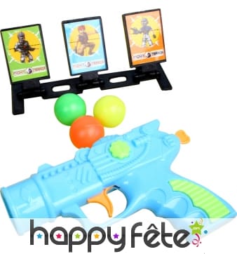 Pistolet lance balle avec cible