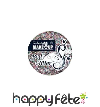 Paillettes multicolores pour visage et corps