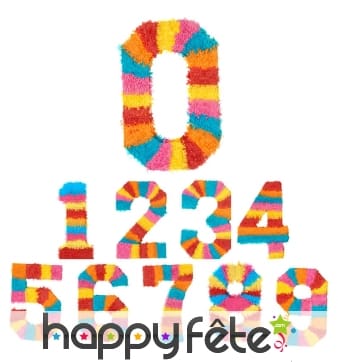 Pinata numéro 0 à 9